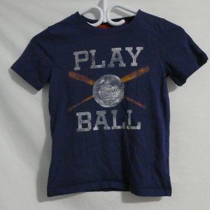 GAP KIDS small 6-7 years graphic tee "Play Ball" print / design, GUC